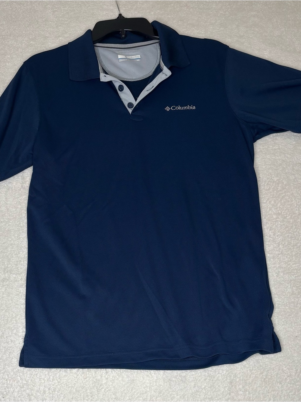Columbia Men’s Navy Polo with Light Gray Trim